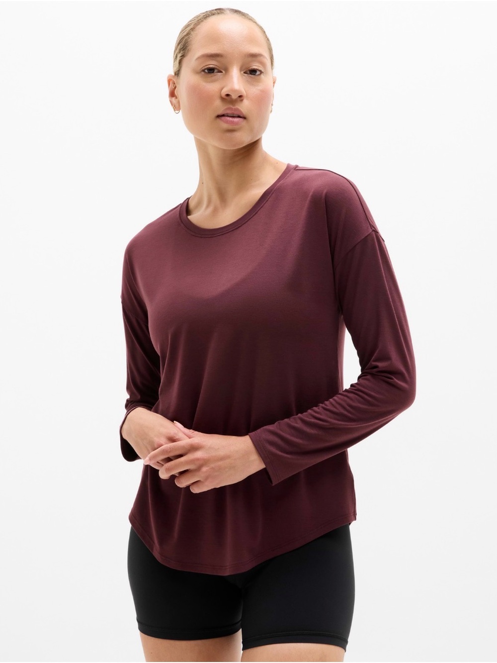 NWT Athleta With Ease Garnet Top Size Medium (#784678)